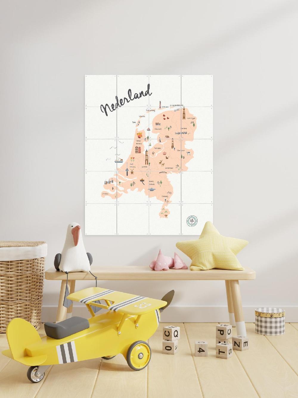 Ixxi Little Small &Kunst In Kaart The Netherlands Kids Map Beige Vanaf € 11