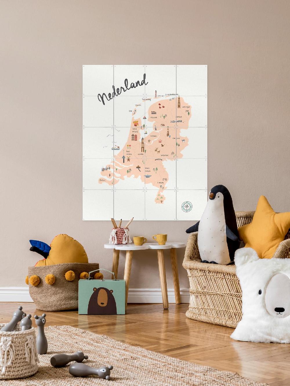 Ixxi Little Small &Kunst In Kaart The Netherlands Kids Map Beige Vanaf € 11