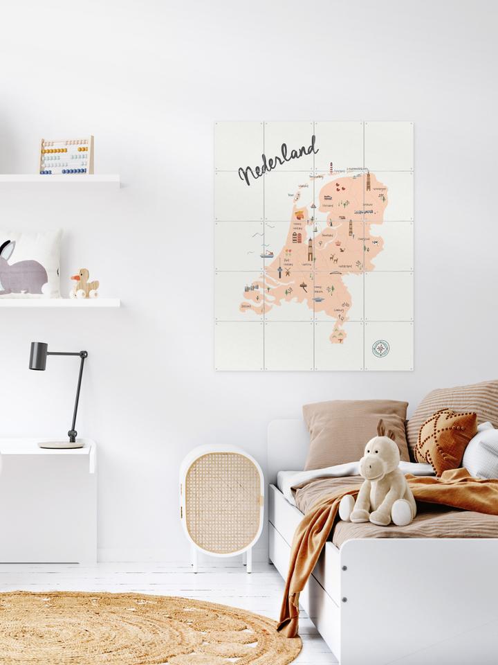 Ixxi Little Small &Kunst In Kaart The Netherlands Kids Map Beige Vanaf € 11