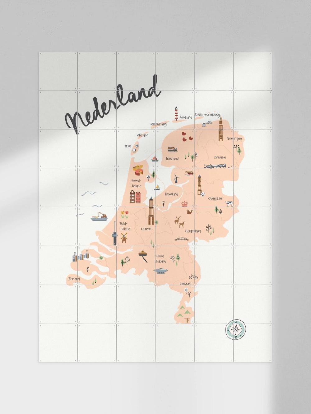 ixxi Little Small &Kunst in Kaart The Netherlands Kids Map beige vanaf € 11