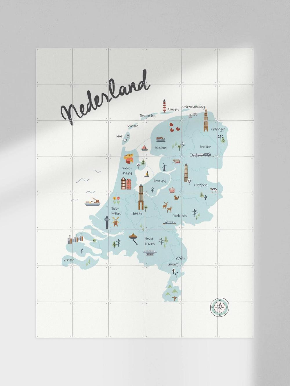 ixxi Little Small &Kunst in Kaart The Netherlands Kids Map blue vanaf € 11