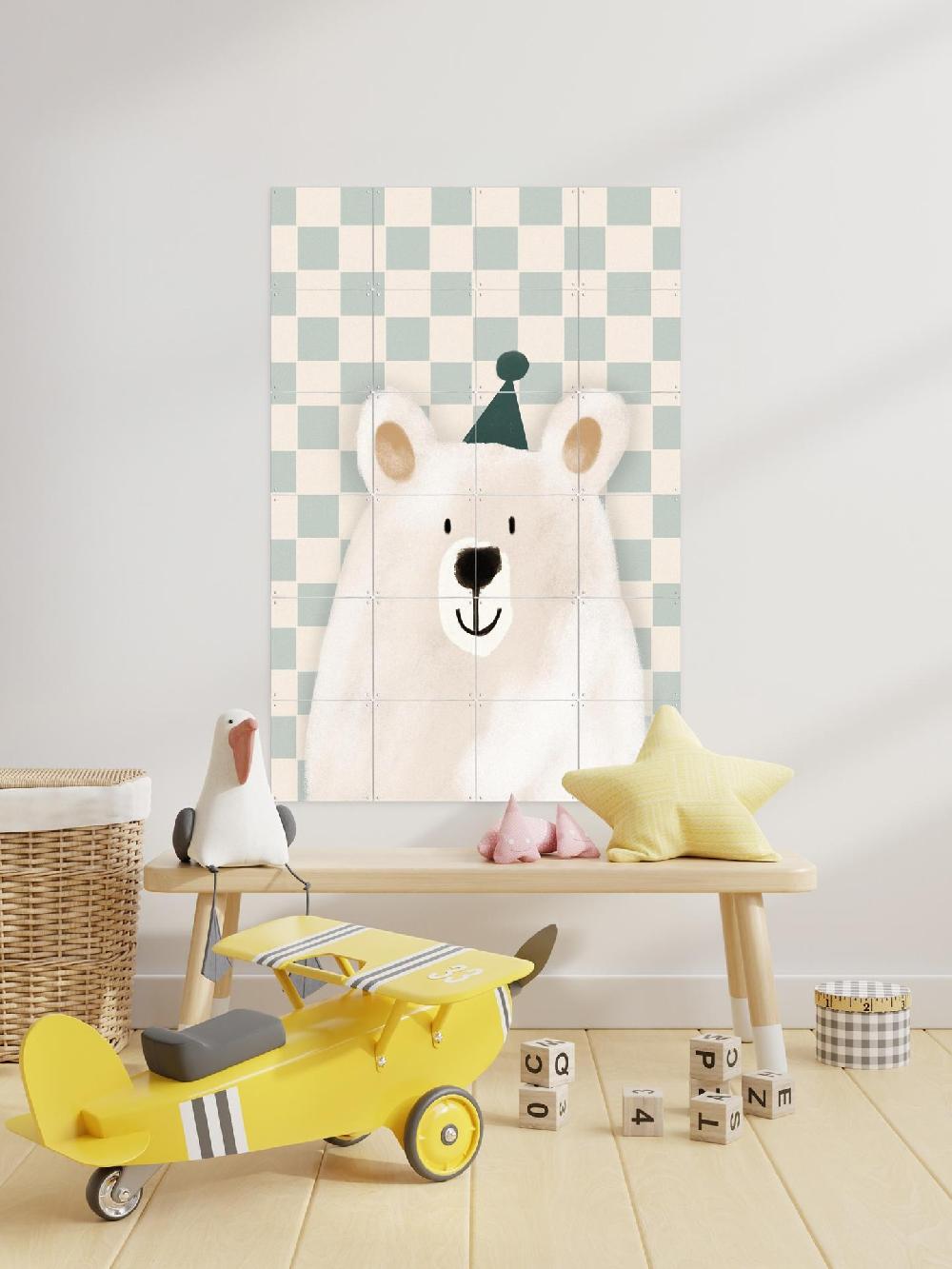 Ixxi Miek Illustreert Blokjesbeer Blauw Vanaf € 11