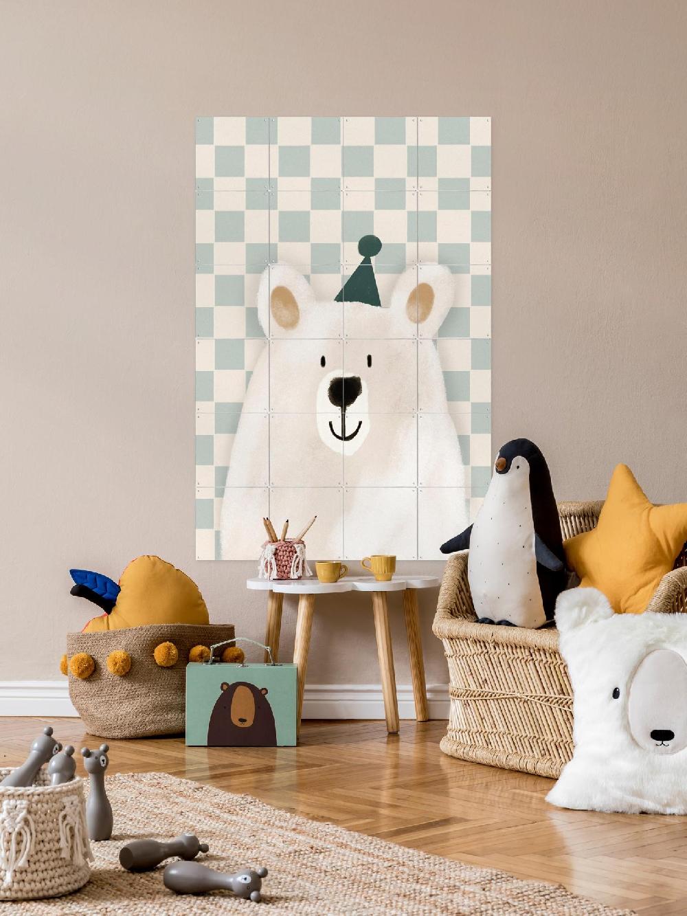 Ixxi Miek Illustreert Blokjesbeer Blauw Vanaf € 11