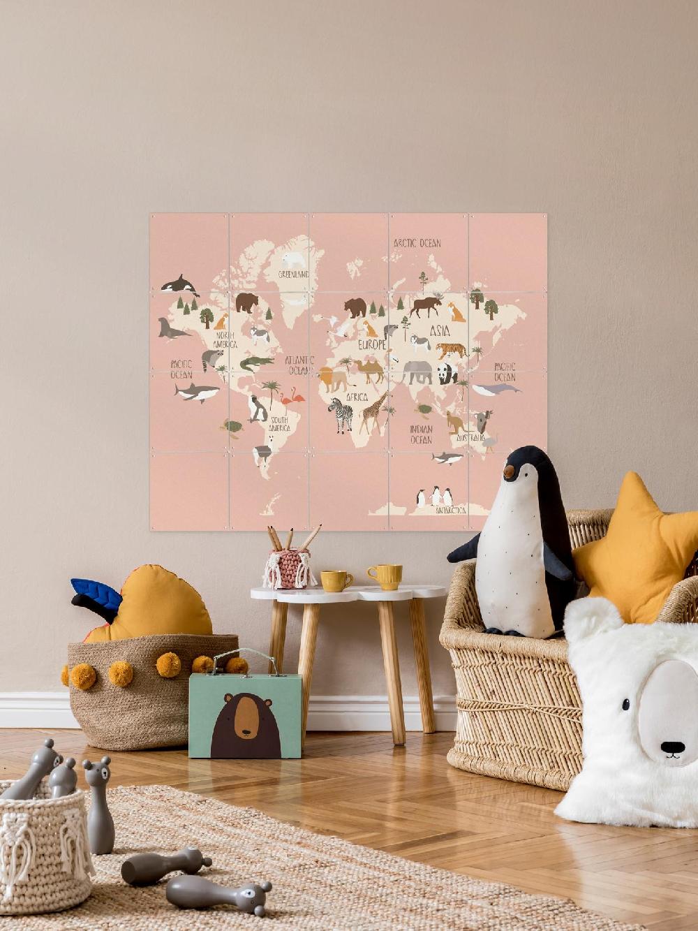 Ixxi Treechild &Various Nursery World Map (Pink) Vanaf € 11