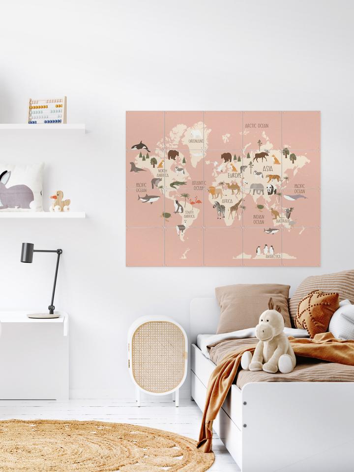 Ixxi Treechild &Various Nursery World Map (Pink) Vanaf € 11