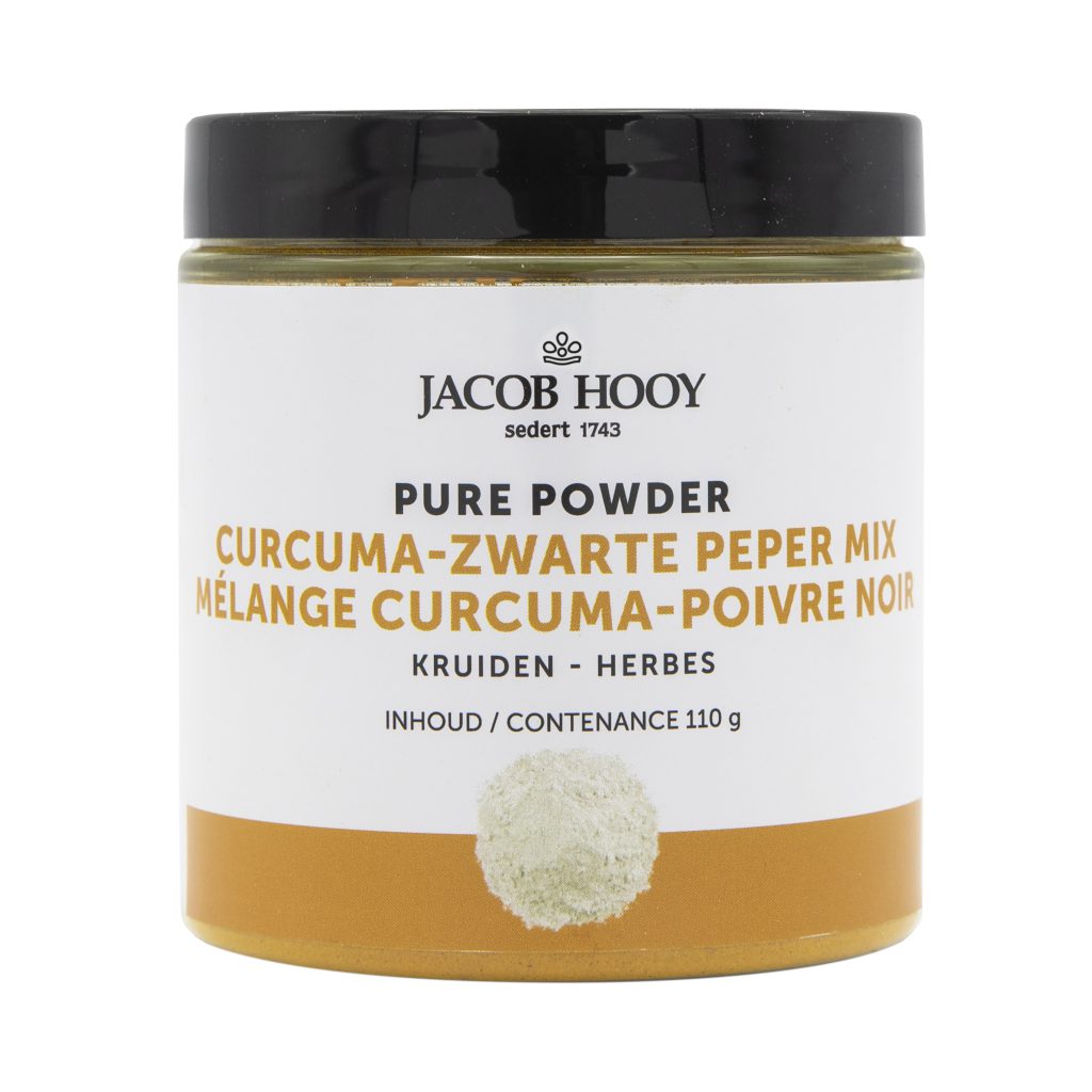jacob hooy Curcuma – zwarte peper mix Pure Powder 110 gram