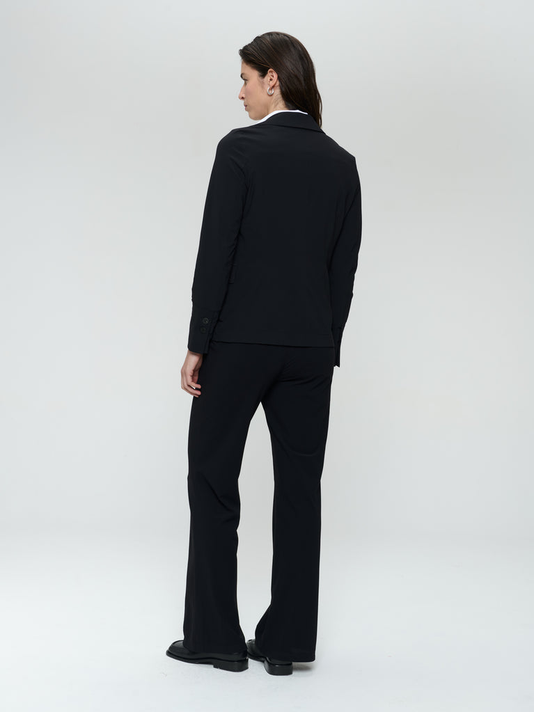 Jane Lushka Amsterdam Structure Tech Jersey Blazer Black