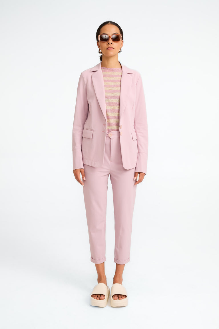 jane lushka Amsterdam structure tech jersey blazer Pudra