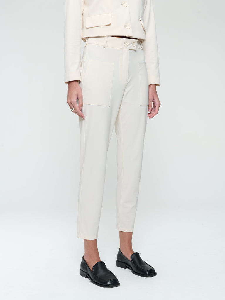 Jane Lushka Ber Strech Technical Jersey Pants Light Sand