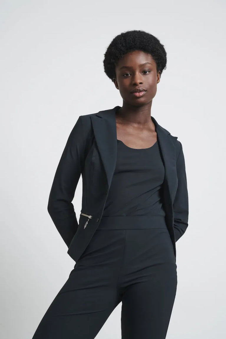 Jane Lushka Blazer Milano Technical Jersey Grigio Notte