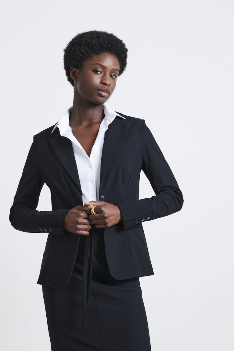 Jane Lushka Blazer Roma Easy Wear Technical Jersey Black