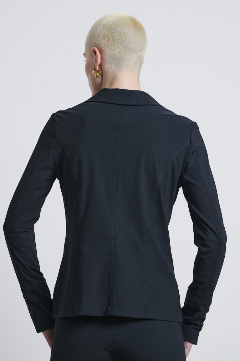 Jane Lushka Blazer Roma Easy Wear Technical Jersey Grigio Notte