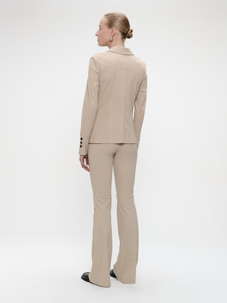 Jane Lushka Blazer Roma Easy Wear Technical Jersey Sand
