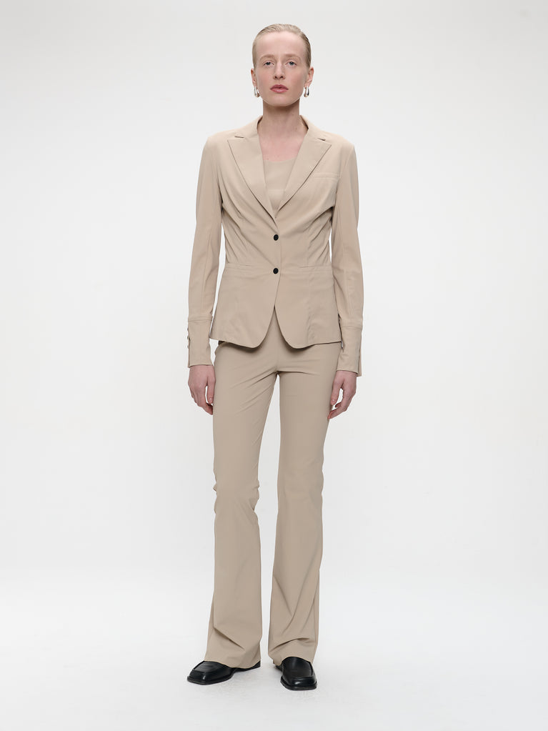 jane lushka Blazer Roma easy wear Technical Jersey Sand