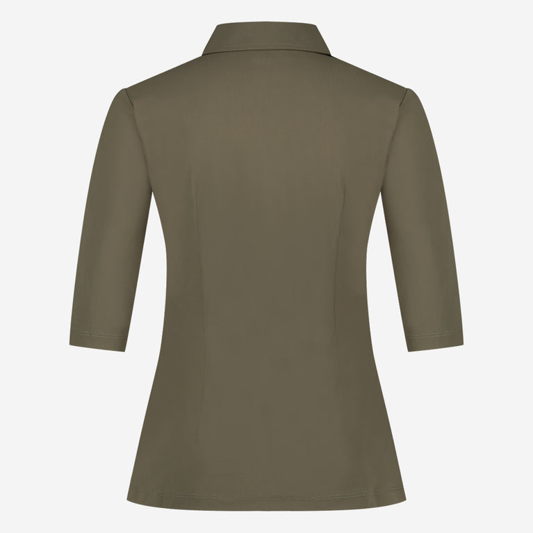 Jane Lushka Blouse Betty Easy Wear Technical Jersey Army