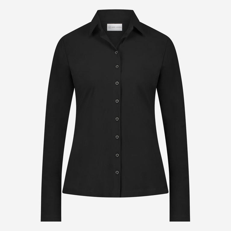 Jane Lushka Blouse Betty Easy Wear Technical Jersey Black