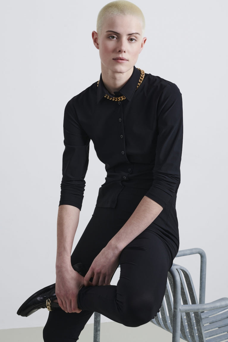 Jane Lushka Blouse Betty Easy Wear Technical Jersey Black