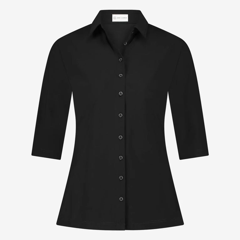 Jane Lushka Blouse Betty Easy Wear Technical Jersey Black