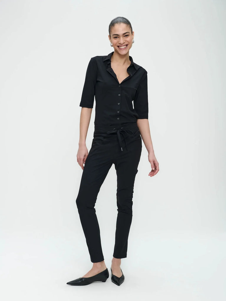 jane lushka Blouse Betty easy wear Technical Jersey Black