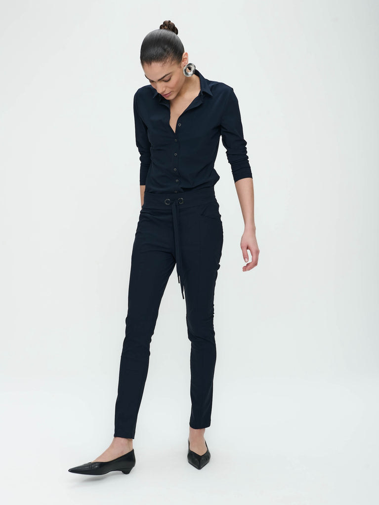 Jane Lushka Blouse Betty Easy Wear Technical Jersey Blue