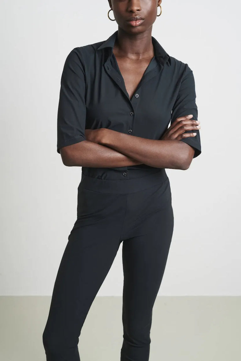 Jane Lushka Blouse Betty Easy Wear Technical Jersey Grigio Notte