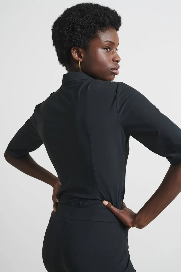 Jane Lushka Blouse Betty Easy Wear Technical Jersey Grigio Notte