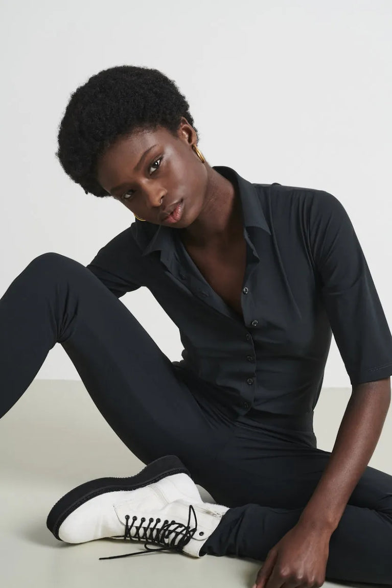 jane lushka Blouse Betty easy wear Technical Jersey Grigio Notte