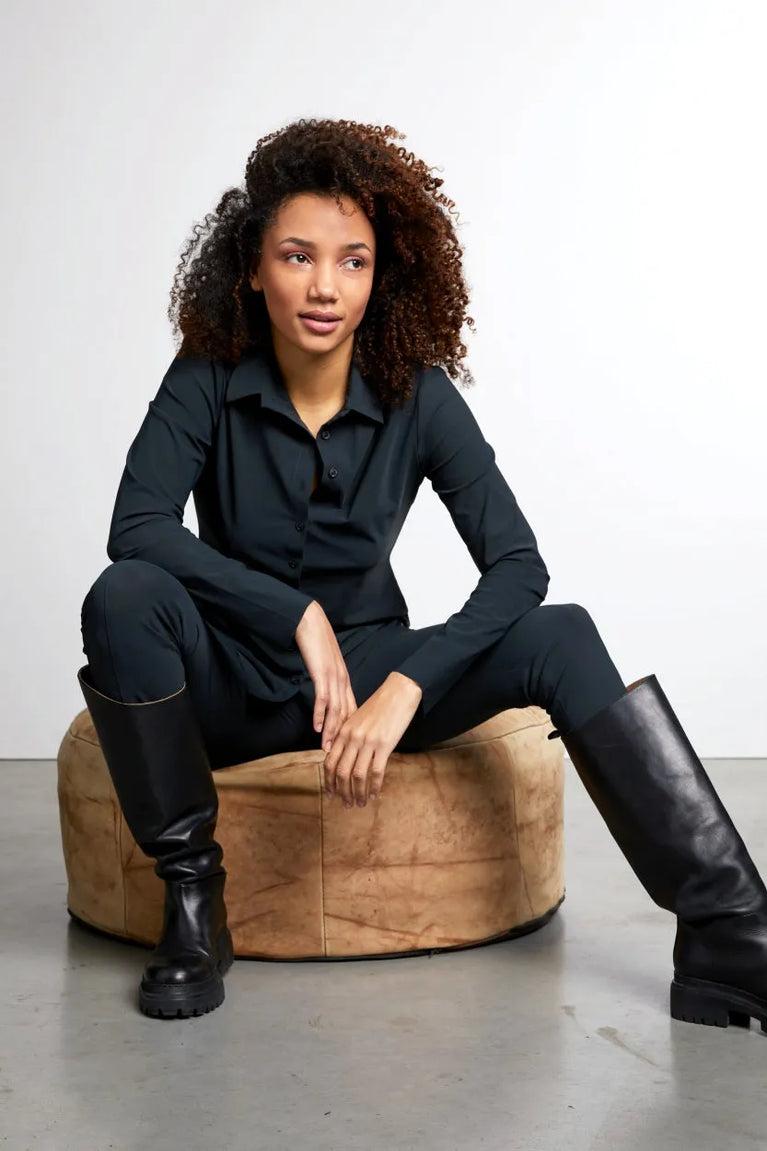 jane lushka Blouse Betty easy wear Technical Jersey Grigio Notte