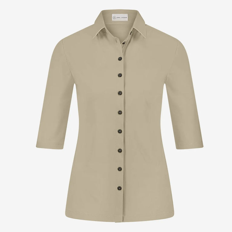 Jane Lushka Blouse Betty Easy Wear Technical Jersey Sand