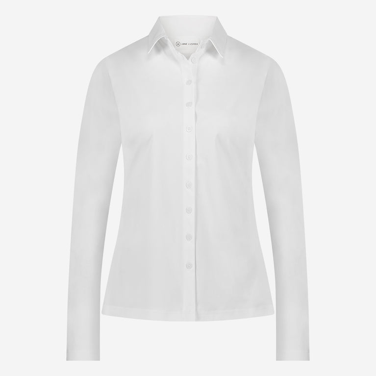 Jane Lushka Blouse Betty Easy Wear Technical Jersey White