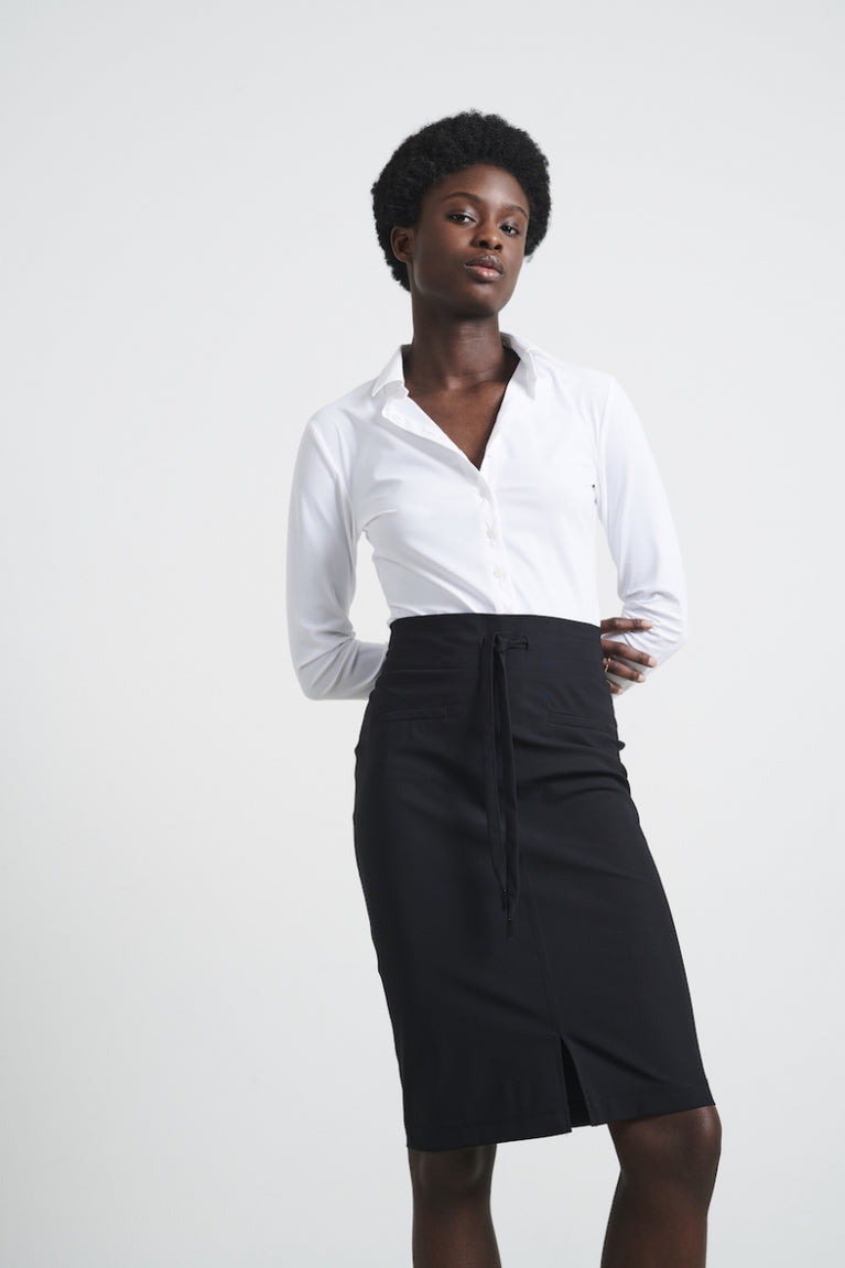 Jane Lushka Blouse Betty Easy Wear Technical Jersey White