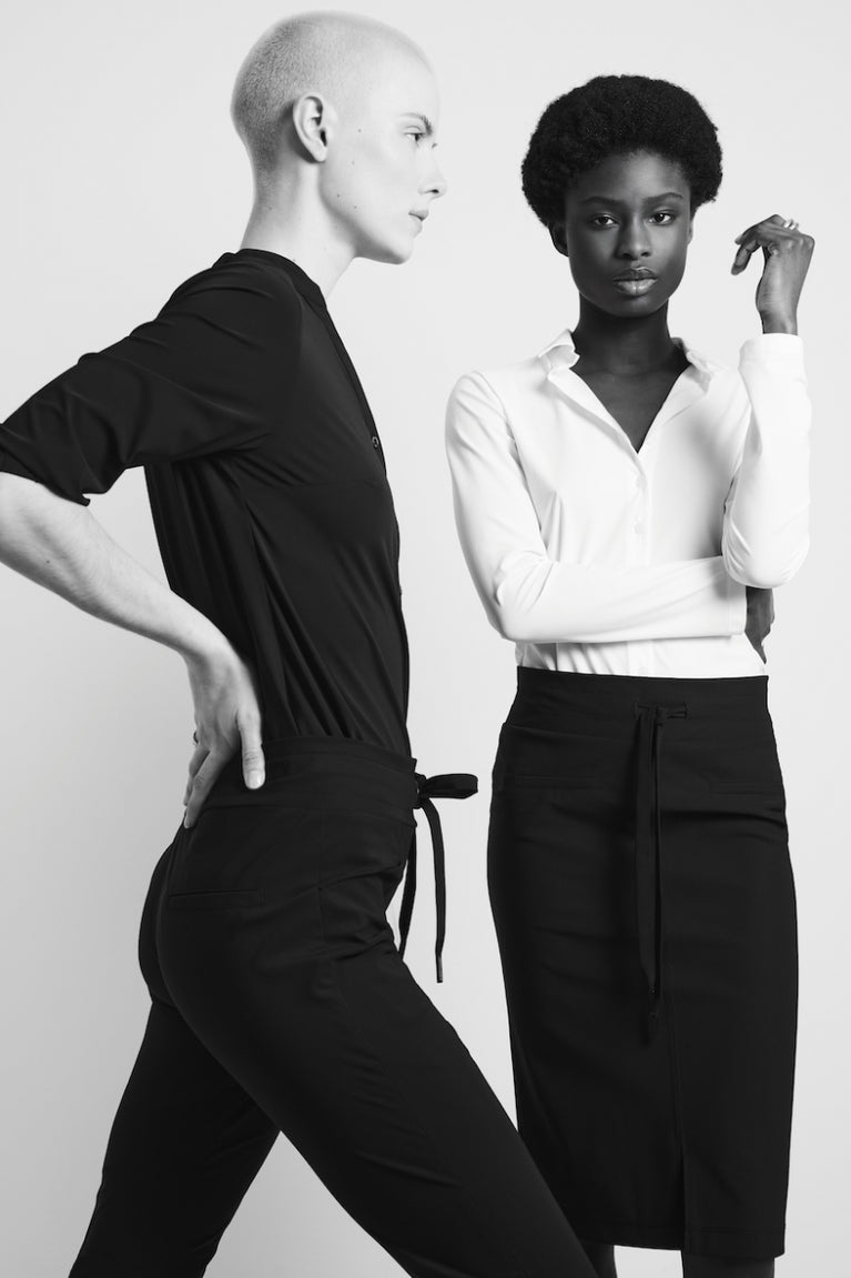 Jane Lushka Blouse Betty Easy Wear Technical Jersey White