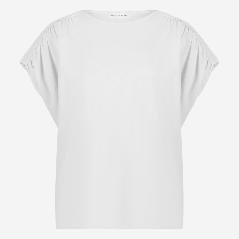 Jane Lushka Britta Structure Technical Jersey Top White