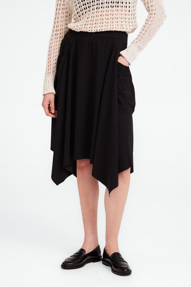 Jane Lushka Caro Strech Technical Jersey Skirt Black