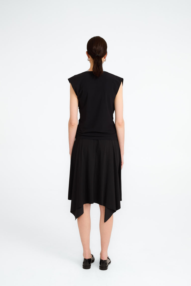Jane Lushka Caro Strech Technical Jersey Skirt Black