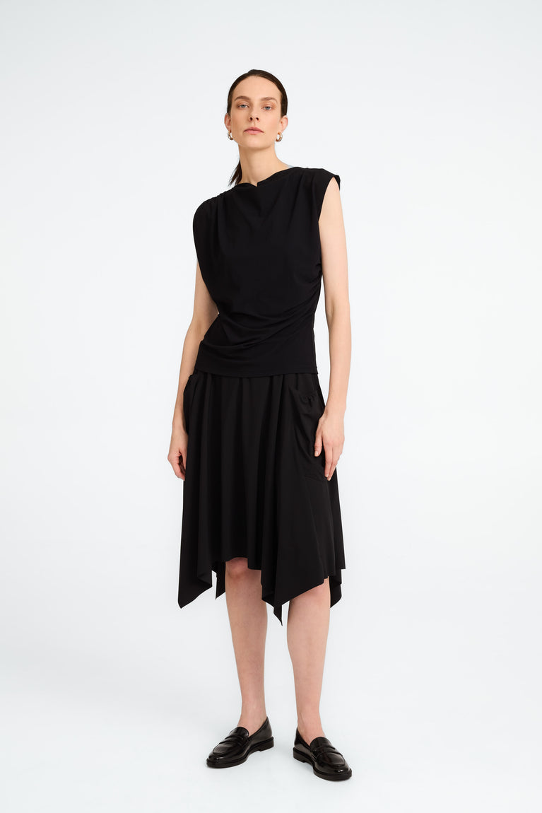jane lushka Caro strech technical jersey skirt Black