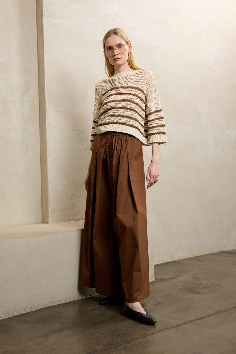 Jane Lushka Cotton Fibers Line Pullover 25018 Off White