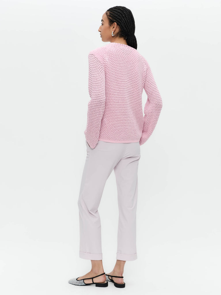 Jane Lushka Cotton Viscose Blend Cardigan 9052 Rose