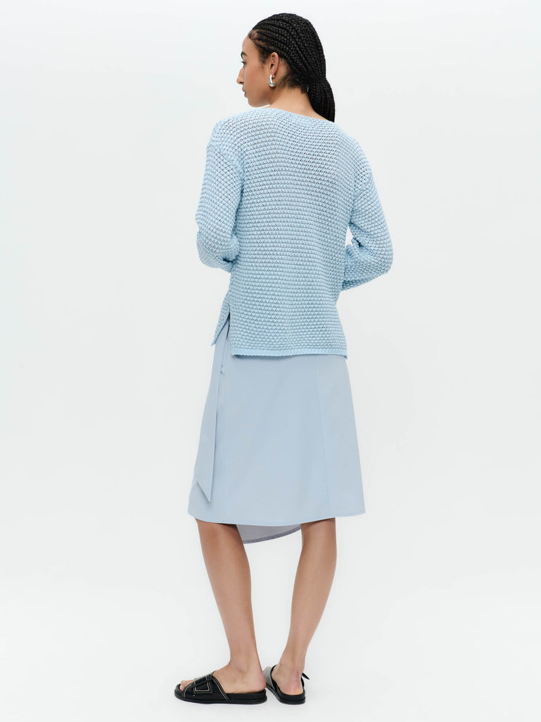 Jane Lushka Cotton Viscose Blend Pullover 9050 Light Blue