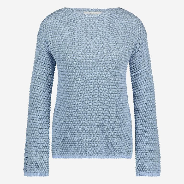 Jane Lushka Cotton Viscose Blend Pullover 9050 Light Blue