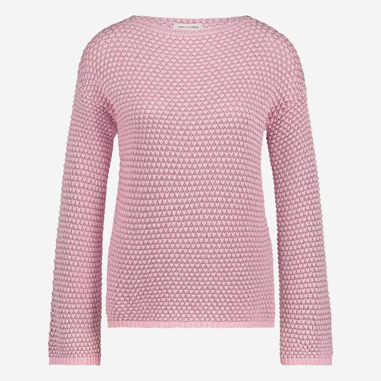 Jane Lushka Cotton Viscose Blend Pullover 9050 Rose