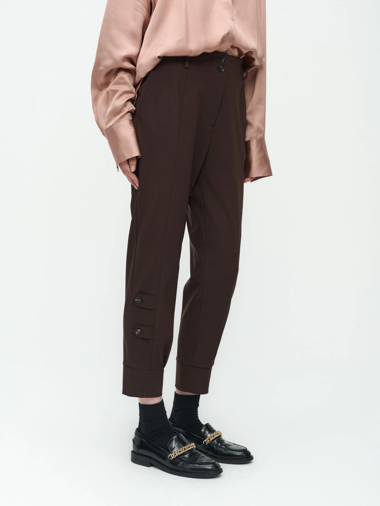 Jane Lushka Delia Pants Technical Jersey Dark Brown