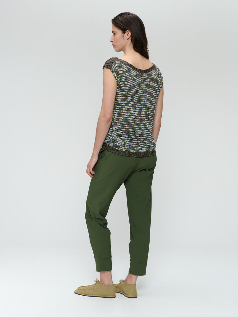 Jane Lushka Delia Structure Technical Jersey Pants Oliva Green