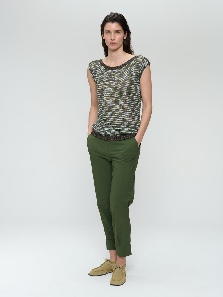 jane lushka Delia structure technical jersey pants Oliva green