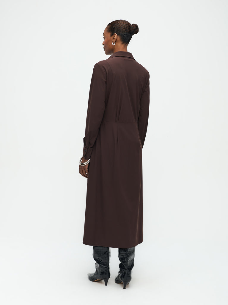 Jane Lushka Devitta Dress Technical Jersey Dark Brown
