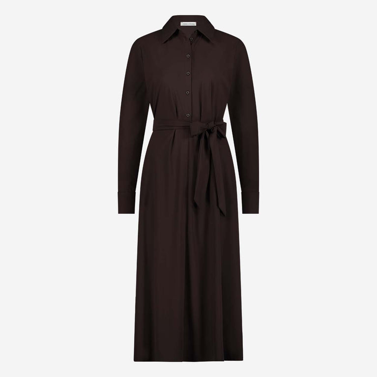 Jane Lushka Devitta Dress Technical Jersey Dark Brown