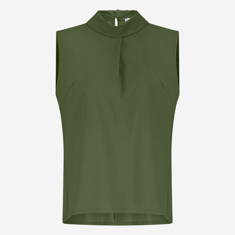 jane lushka Dolche Vitas WS strech tech jersey top Oliva green