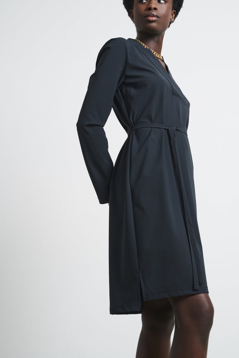 Jane Lushka Dress Kelly Technical Jersey Grigio Notte