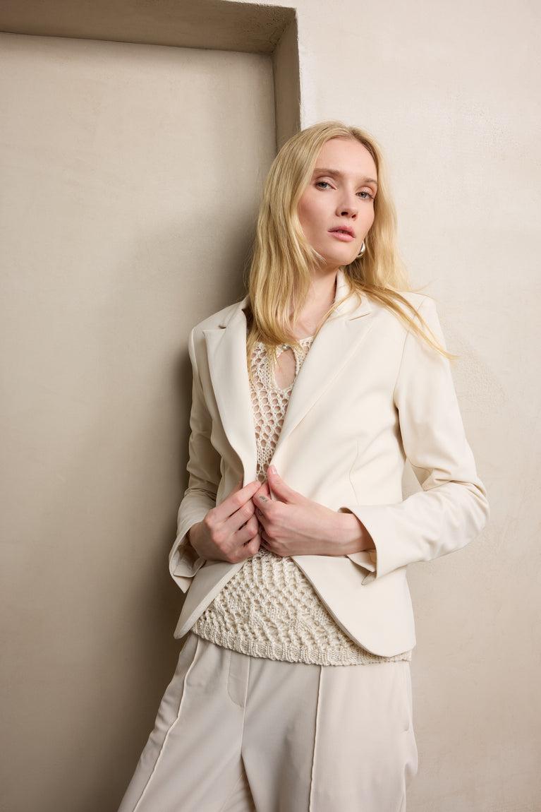 jane lushka Elvira blazer structure technical jersey Light Sand