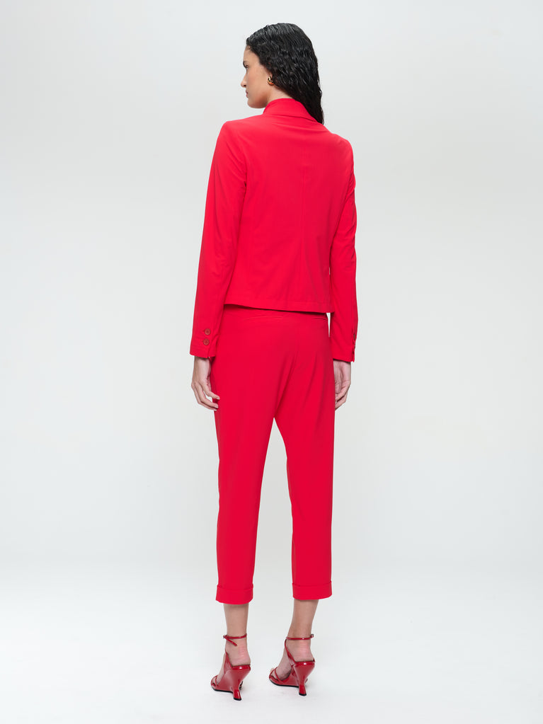 Jane Lushka Elvira Blazer Structure Technical Jersey Red